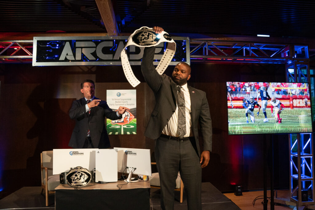 Rep. Byron Donalds (R-Fla.) winning the First Annual Congressional Madden NFL Esports Charity Tournament and Reception